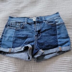 PacSun Medium Wash Jean Shorts with Cuffed Hem
